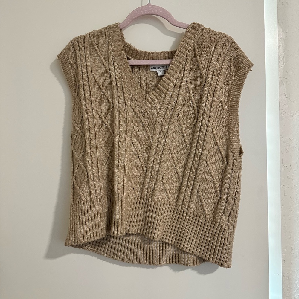 Beige Sweater Vest